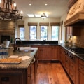 What color countertop goes with dark brown cabinets?