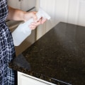 What disinfectant is safe to use on granite countertops?